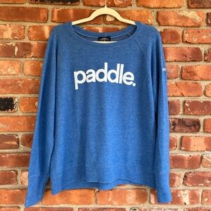 “Paddle” Blue Lightweight Brushed Fleece Top